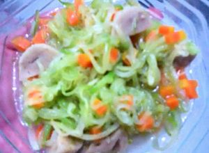 Foto resep Tumis Labu Hijau dan Baso