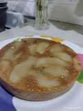 🍐Tortita integral invertida de pera 🍐 Sin huevos, sin lácteos