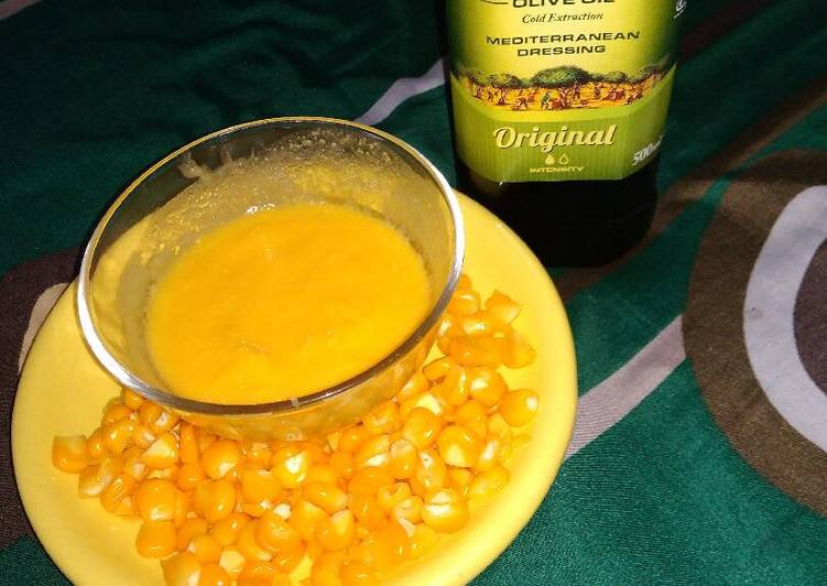 Resep MPASI Jagung manis+EVOO yang Sempurna