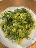 Pasta with Arugula, Cashews, and Feta Pesto
