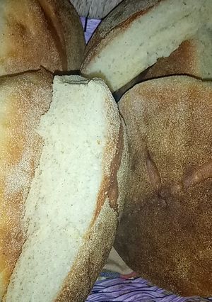 صورة لوصفة خبز السميد والفرينة 🔥