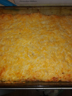 A picture of Hashbrown casserole.