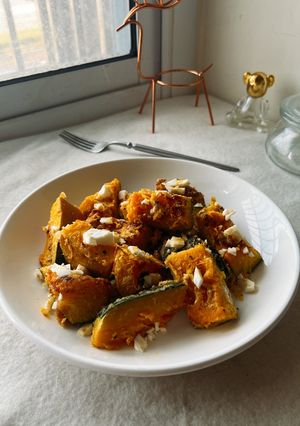 烤鹹蛋南瓜 的食譜成品照片