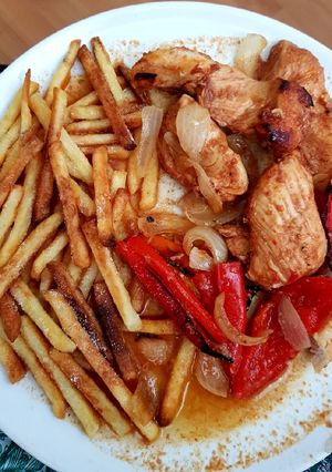A picture of My Quick Tomato Peppered Chicken. 😁.