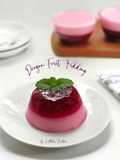 Puding Buah Naga Lapis Susu