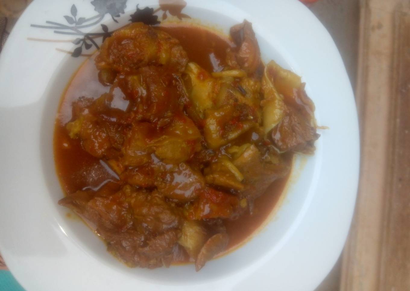 Meat pepper soup