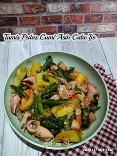 Foto resep *Tumis Pedas Cumi Asin Cabe Ijo*