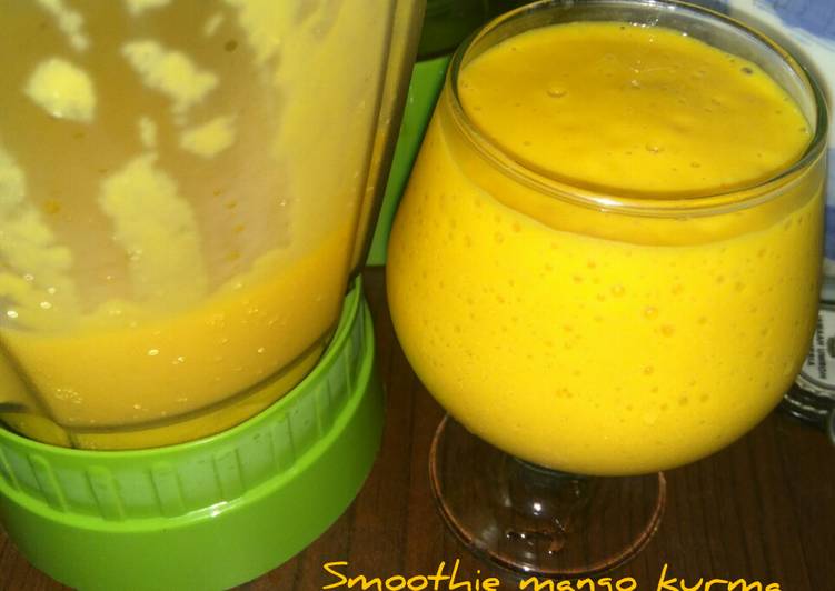 Cara Gampang Menyiapkan Smoothie mango kurma (no sugar no water) yang Lezat