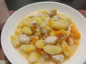 Una foto de gnocchi con calabaza