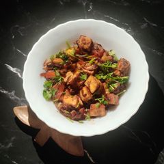 A picture of STIR FRY PANEER with SONTH POWDER.