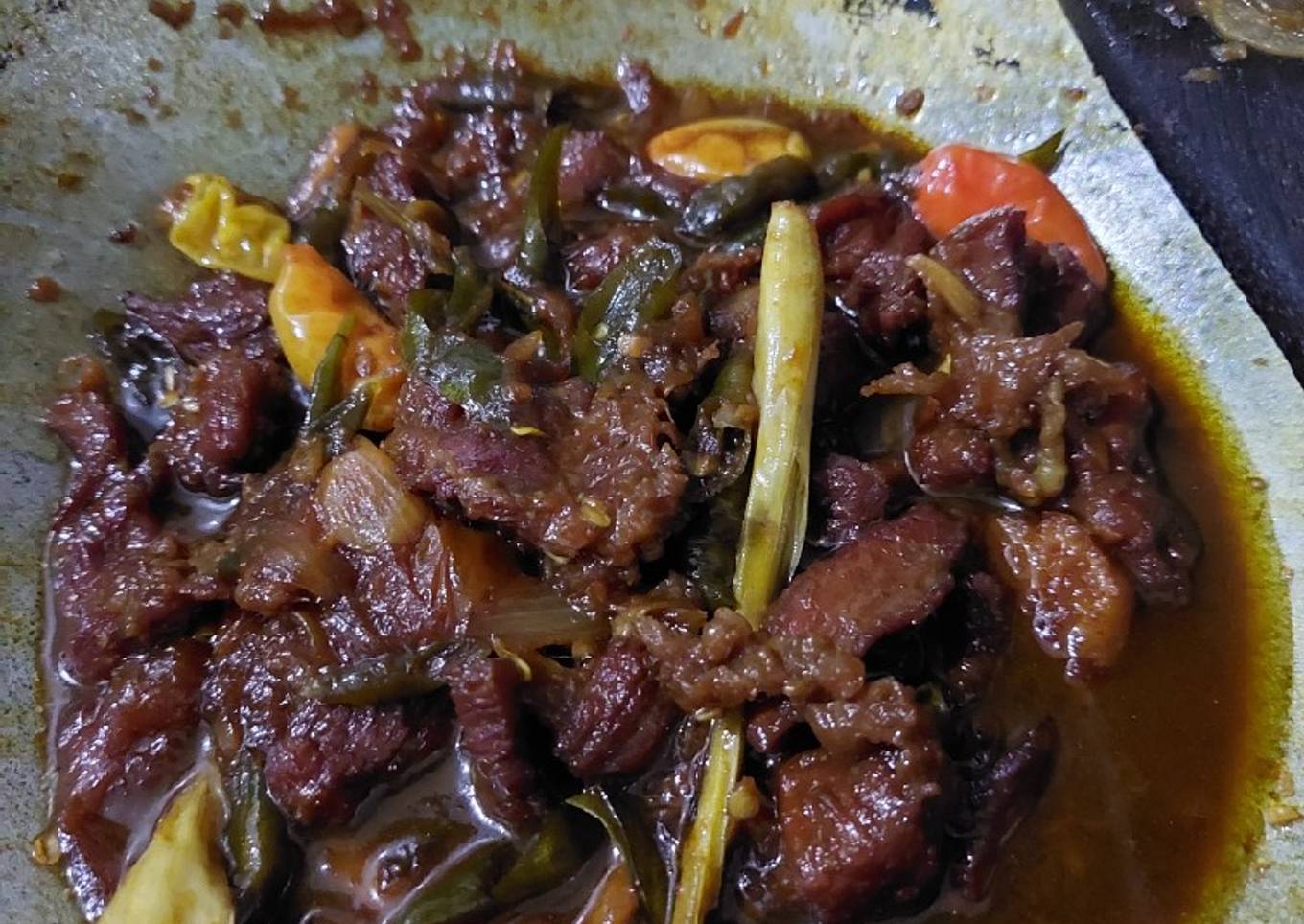 Bistik sapi pedas manis