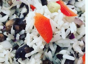 Una foto de Arroz con coco