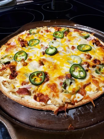 Easy Steps to Make Recipe Jalapeno Popper Chicken Pizza that is  Makes Drooling, Perfect}