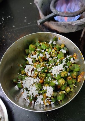 A picture of #cook pad india#bhindi subji#.