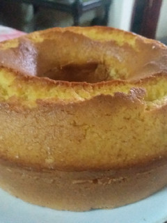 Una foto de Torta de naranja en licuadora.