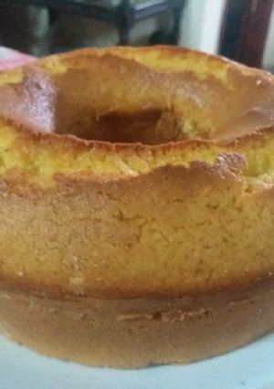 Una foto de Torta de naranja en licuadora.