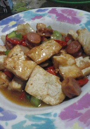 Foto resep Tumis sosis tahu sc tiram