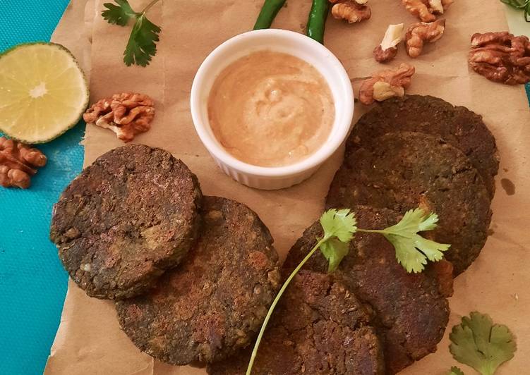 Hara bhara kebab with walnuts