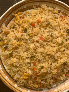 A picture of Egg fried rice.