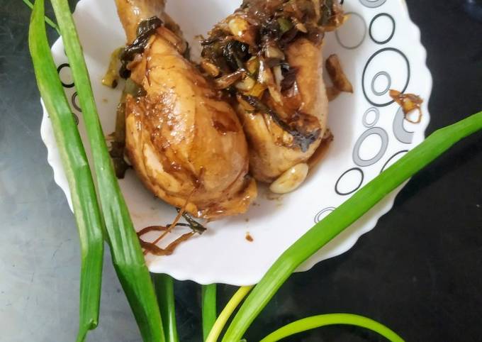 Steps to Prepare Gordon Ramsay Spring onion chicken drumsticks