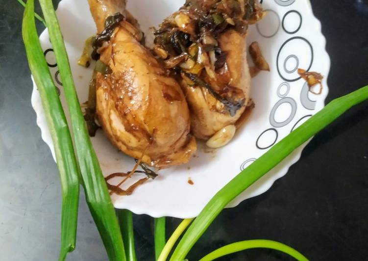 Recipe of Speedy Spring onion chicken drumsticks