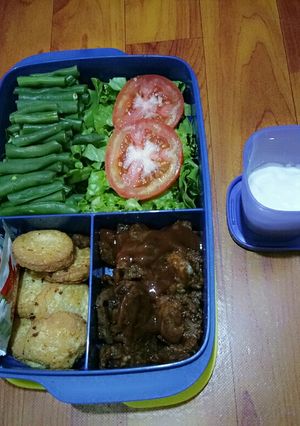 Foto resep Bekal sehat dengan beef BBQ
