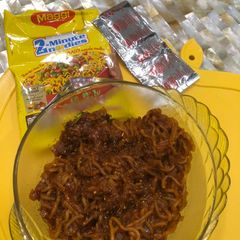 Burnt chilli garlic Maggi A picture of Burnt chilli garlic Maggi.