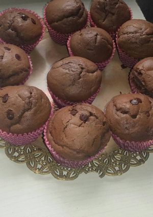 Una foto de Magdalenas de chocolate