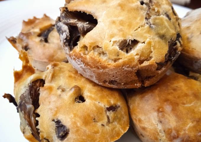 Ricetta di Fatto in casa super veloce Muffin con funghi e formaggio
