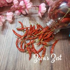 Sun Dried Thai Bird Eye Chillies A picture of Sun Dried Thai Bird Eye Chillies.