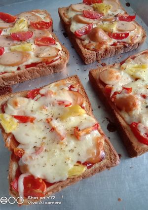 รูปของ ขนมปังพิซซ่า 🍕🍞 Pizza toast