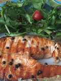 Trancio di salmone al pepe 4 stagioni