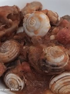 Una foto de Conejo con caracoles