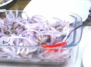 Una foto de Ceviche de caballa
