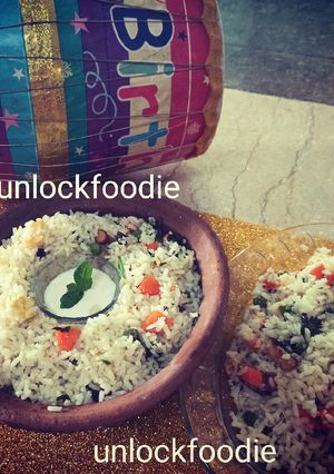 A picture of Phulkari pulao.