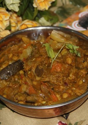 A picture of Hyderabadi Mutton Dalcha.