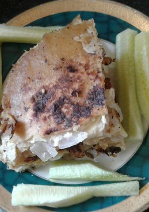 A picture of Double layered egg paratha.