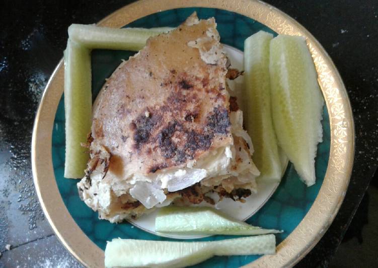 Double layered egg paratha