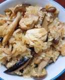 薑黃菇菇雞肉炊飯