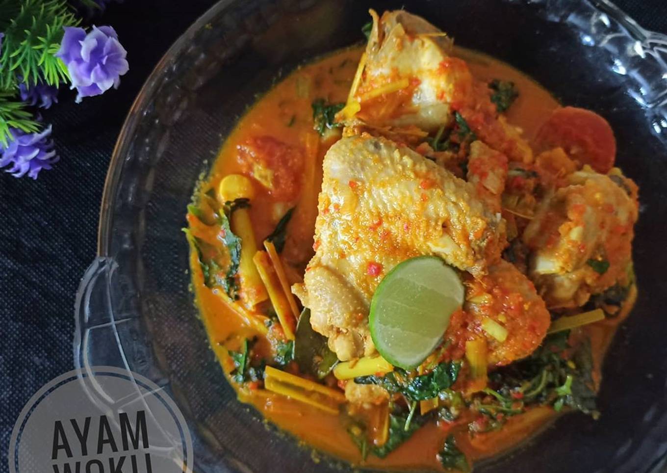 Ayam panggang dengan basil