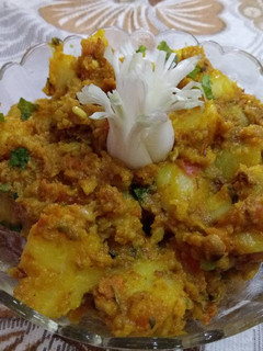 A picture of Baby potatoes in spicy Curd Masala.
