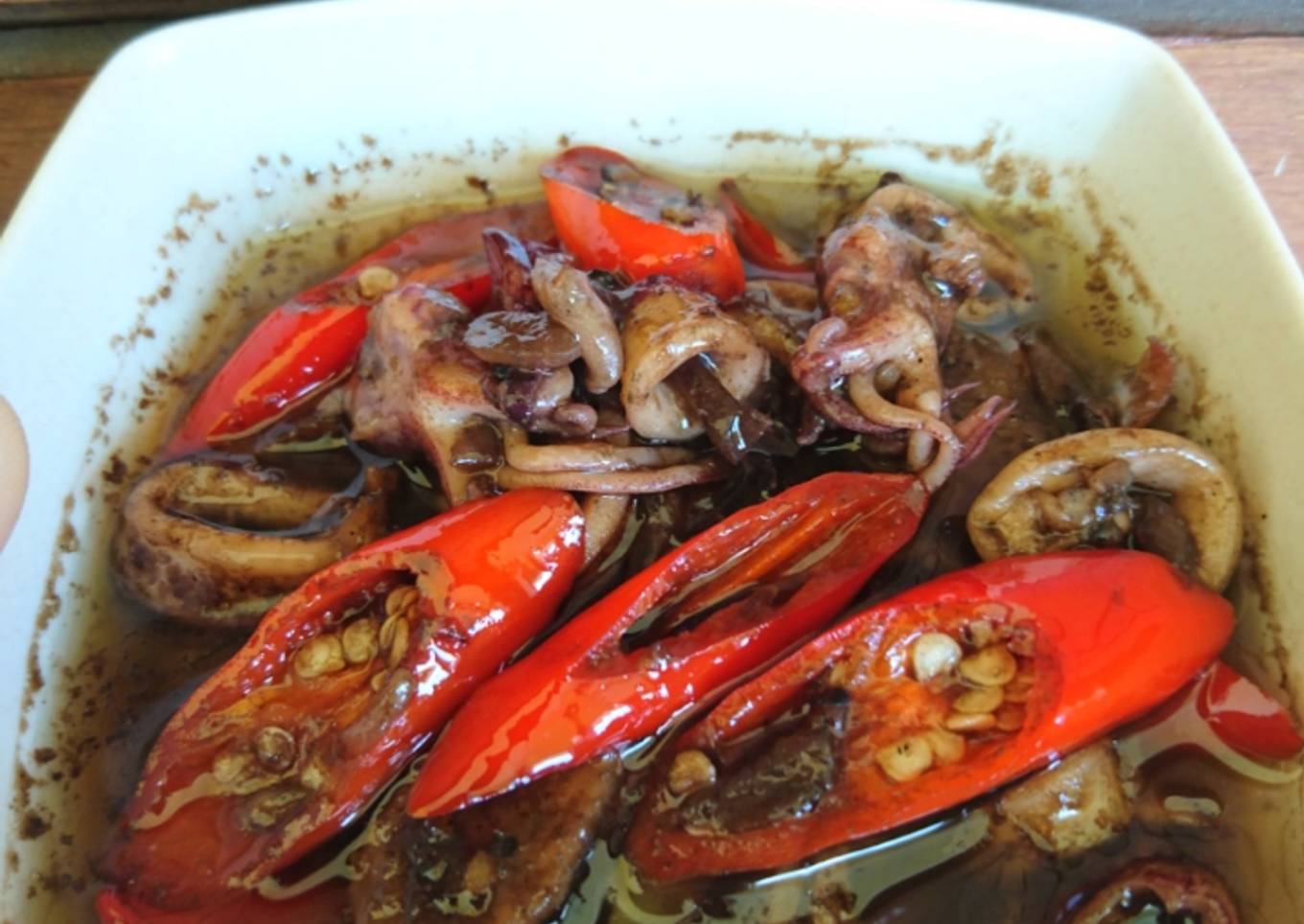 Cumi dengan lada hitam