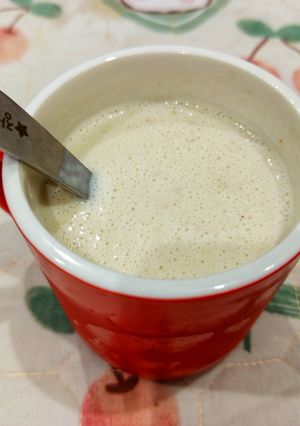 Hình của món Sữa chuối thơm ngon không đường không đá.