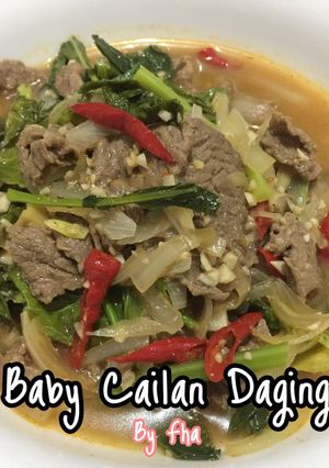 Foto resep Baby Cailan Daging Pedas