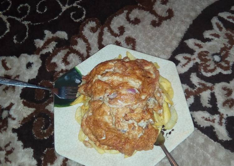 Simple Way to Prepare Any-night-of-the-week Chips and egg