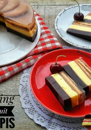 Foto resep Puding Biskuit 3 Lapis