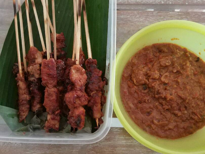 Cara Gampang Membuat Sate teflon bumbu kacang maknyus bingittzzz yang Enak