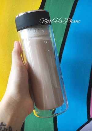 Hình của món Sữa hạt điều ca cao.