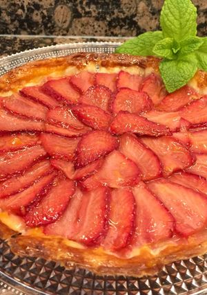 Foto principal de Tartel de fresas con hojaldre sin gluten, muy crujiente