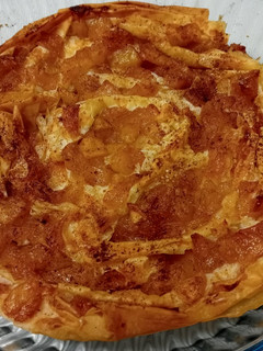 Una foto de Tarta flor de pasta filo con manzana